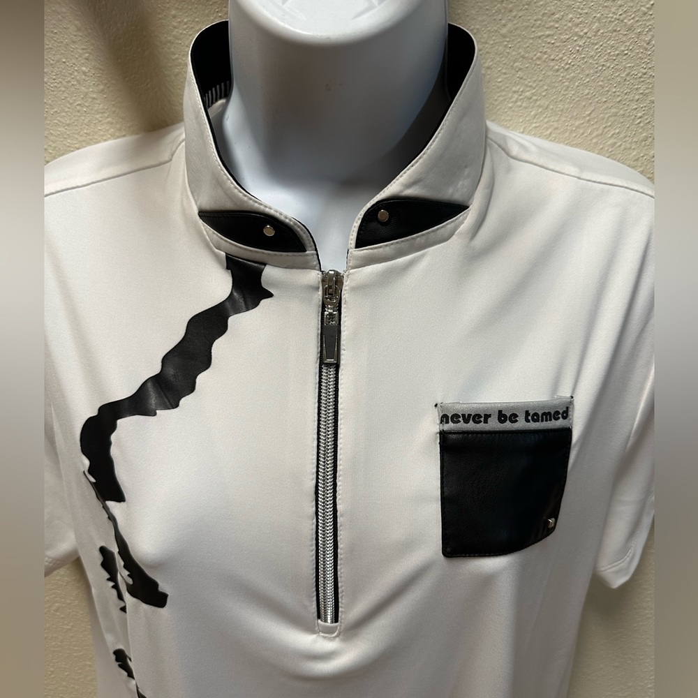 Jamie Sadock Shockwave Collection Short Sleeve Lightening Bolt Top - golf shirt - Picture 2 of 7